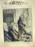 Original Old Antique Print Asquith Balfour Court Treaty Guildhall London 1911