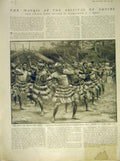 Old Antique Print Maoris Festival Empire American Invasion Atlantic 1911 20th