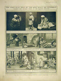 Original Old Antique Print Theatre Garrick Play King Kismet 1911 Scenes 20th