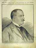 Old Antique Print Dreadnought Empire Ward Prime Minister New Zealand 1911 20th
