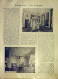 Original Old Antique Print Warings Galleries D∆?Cor Furnishing 1911 20th Century