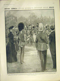 Original Old Antique Print South Africa King George Zulus Dadd 1911 20th Century