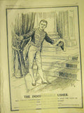 Original Old Antique Print Usher Whisky Advert Butler Sketch 1911 20th Century