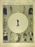 Original Old Antique Print Dickens Earthenware Ornaments Coronation Peer 1911
