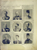 Original Old Antique Print King Coronation Foreign Guests America France 1911