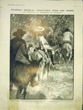 Original Old Antique Print Venezuela Tropical Vegetation Sword Holiday 1913 20th