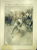 Original Old Antique Print Horse Australia Colt Caravan Holiday Muir 1913 0 20th