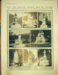 Original Old Antique Print French Honour Monuments Litiriture Shakespeare 1913