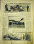 Original Old Antique Print Terra Nova Aeroplane Tramcar Accidents 1913 20th