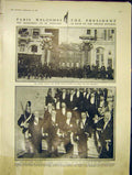 Original Old Antique Print Paris President Poincare French Loubet Fallieres 1913