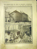 Original Old Antique Print Troitzky Cathedral Building Fire Destruction 1913