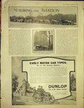 Old Antique Print Advert Dunlop Automobile Sheffield Simplex Dennis 1913 20th
