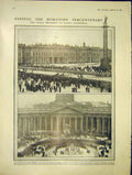 Original Old Antique Print RomanTsar Kasan Cathedral Russia 1913 20th Century