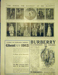 Original Old Antique Print School Scandal Theatre Tree 1913 Burberry Ghent 20th