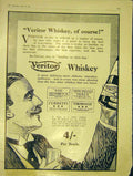 Original Old Antique Print Veritor Whisky Advert Sketch Advertisement 1913 20th