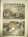 Original Old Antique Print Elliman'S Embrocation Advert Advertisement 1913 20th