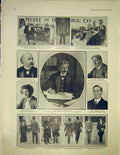 Old Antique Print People Portrait Wyndham Isaacs Poincare Gladstone 1913 20th