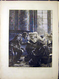 Original Old Antique Print Piety Prudence Charity Modern Christian 1870 19th