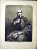 Original Old Antique Print Portrait Lord Lawrence Metropolitan School Board 1870