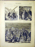 Original Old Antique Print Oran Instruments Polariscope Pectroscope Eclipse 1870