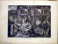 Original Old Antique Print Pits Pitmen Shifts Mine Miners 1870 19th