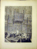 Original Old Antique Print Parliament Opening Queen Speech Ceremony 1870 19th
