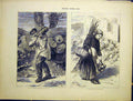 Original Old Antique Print Sketches Paris Souvenir War Shell Relish 1870 19th