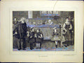 Original Old Antique Print Les Etrangers Strangers Church Children Macbeth 1870