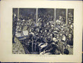 Original Old Antique Print Sketch Concert London Poor Italians 1870 Victorian
