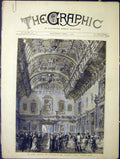 Original Old Antique Print Royal Wedding Windsor Castle Claremont Lorne 1870