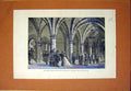 Original Old Antique Print Royal Wedding Guests Edward Hall Windsor Castle 1870