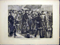 Original Old Antique Print Republican Procession London Sunday Morning 1870 19th