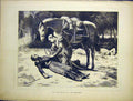 Original Old Antique Print Favorite Regiment Sier Dead Horse Friend 1870 19th