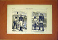 Original Old Antique Print Paris Commune Horse Sier Marine Captain 1870 19th