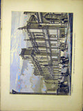 Original Old Antique Print Punt Fishing Thames Punting Boat 1870 19th
