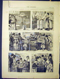 Old Antique Print Sketch Internation Exhibition Horticulture Machine 1870 19th