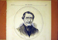 Original Old Antique Print Portrait Dr Dollinger Doctor 1870 19th