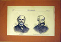 Original Old Antique Print Portrait General Burnside Colonel Hogg 1870 19th