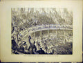 Old Antique Print Oxford Commemoration Theatre Undergraduate Gallery 1870 19th