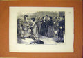 Original Old Antique Print Paris Commune Letters Women Railway Station 1870
