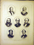 Original Old Antique Print Portrait Oxford Dcl Freeman Hardy Mager Arn1870 19th
