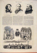 Old Antique Print Portrait Noble Mansfield Baird Boat Race German English