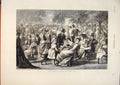 Original Old Antique Print May Fair Sketch Hyde Park London People 1876 19th