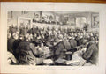 Original Old Antique Print Bravo Portrait Group Sketches Court Inquiry 1876