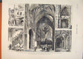 Original Old Antique Print Chester Cathedral Restoration Building Cloister 1876