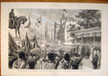 Old Antique Print Edinburgh Queen Prince Consort Memorial Charlotte 1876 19th