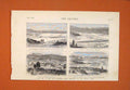 Original Old Antique Print Alexinatz War Fort Town Maramor Servian 1876 19th