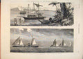 Original Old Antique Print Navigation Amazon River Brazilian Mercantile Humber