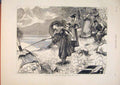 Original Old Antique Print Bavarian Alps Echo Tourists Bavaria 1876 Victorian