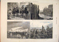 Original Old Antique Print Manchester Cathedral Blackfirars Bridge View 1876